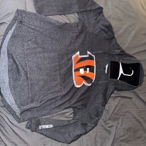Cincinnati Bengals Fanatics Pro Line Dark Gray Hoodie with Orange and Black